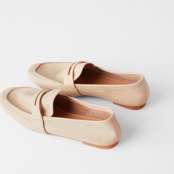 pale pink loafers